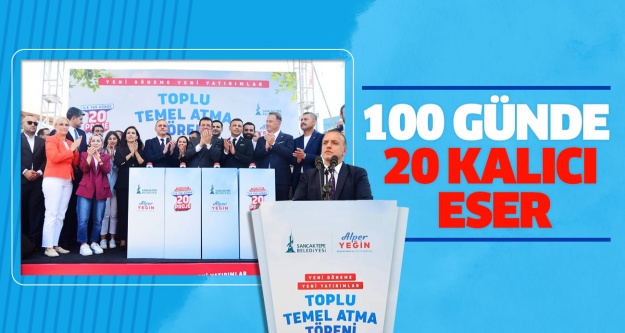 Başkan Yeğin’den Sancaktepe’ye 100 günde 20 kalıcı eser!..
