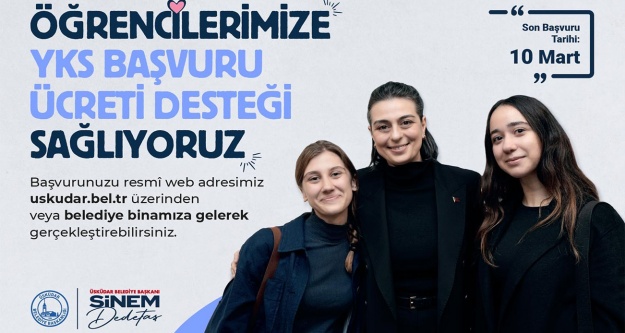 ÜSKÜDAR BELEDİYESİ’NDEN YKS’YE GİRECEK ÖĞRENCİLERE DESTEK