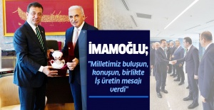 İmamoğlu; "Milletimiz buluşun, konuşun, birlikte iş üretin mesajı verdi"