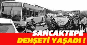 Sancaktepe'de İETT otobüsüyle çarpışan otomobildeki 1 kişi öldü, 4 kişi yaralandı