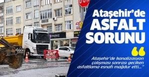 Ataşehir'de kanalizasyon çalışması sonrası geciken asfaltlama esnafı mağdur etti