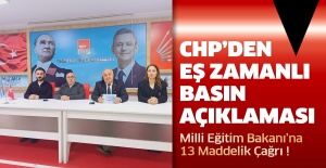 CHP’den Eş Zamanlı Basın Açıklaması: