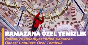 ÜMRANİYE BELEDİYESİ’NDEN RAMAZAN ÖNCESİ CAMİLERE ÖZEL TEMİZLİK