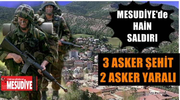 Mesudiye'de Terör Saldırısı 3 Asker Şehit, 2 Yaralı